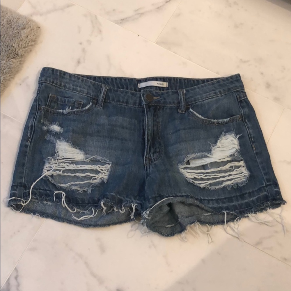 Klique B cut off jean shorts